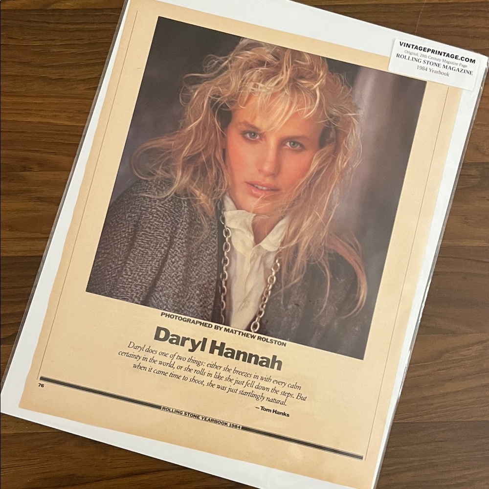 1984 Vintage Rolling Stone Page